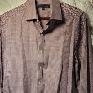 Tommy Hilfiger red blue mens dress shirt 16